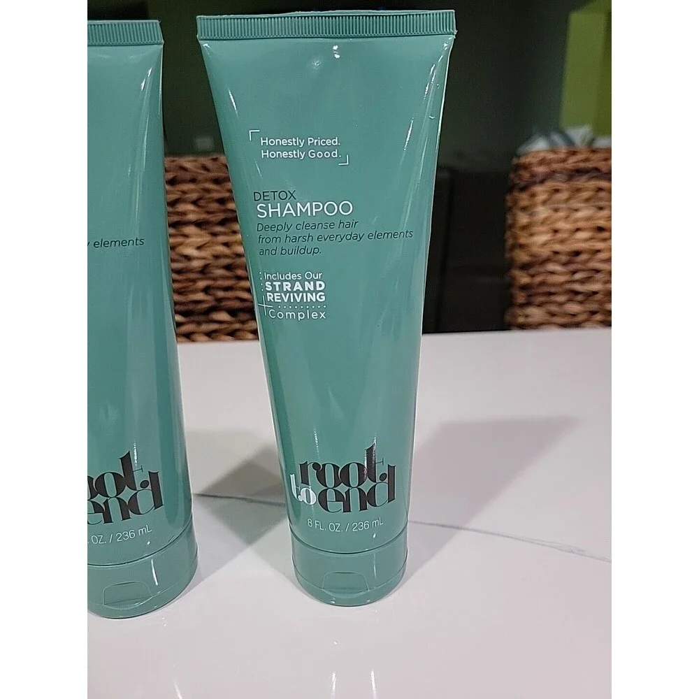 2 Pack Root to End Detox Shampoo 8 fl oz Strand Reviving Complex Deep Cleanse